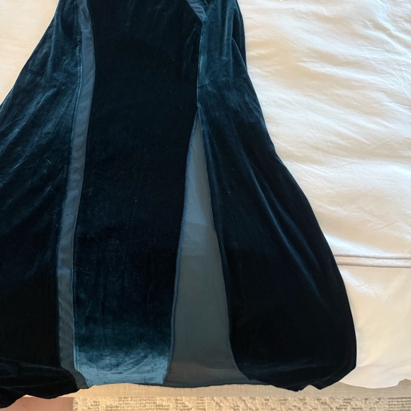 Free People Spliced Velvet Maxi Dress forest green - Picture 8 of 11